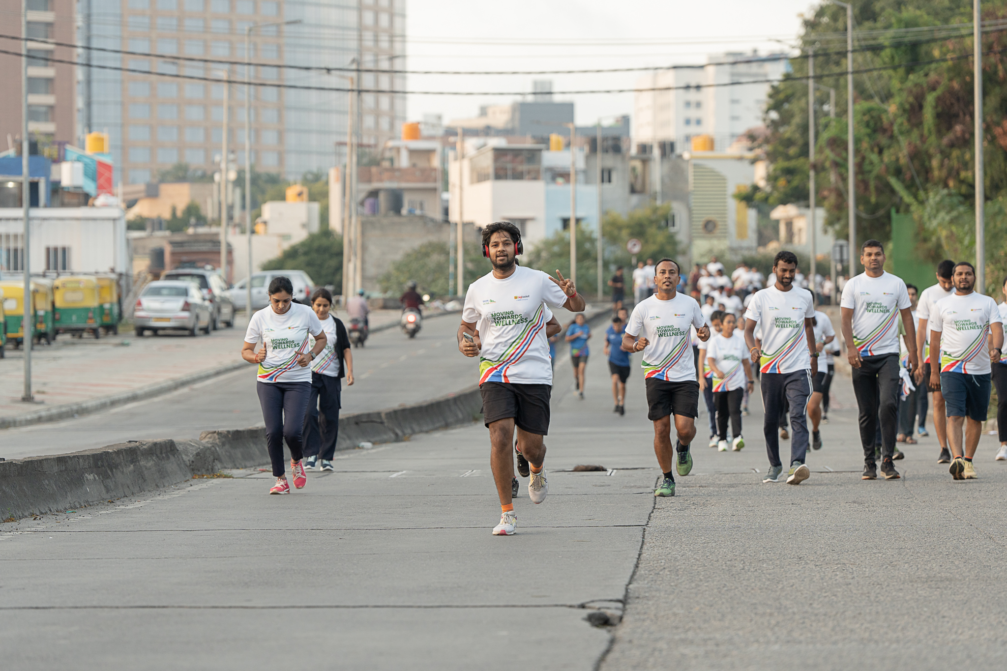 Runners in motion